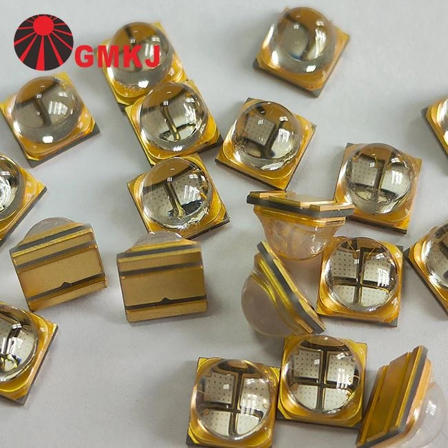 6868 Uva 380nm 385nm 390nm Smd Led flísar með 60 gráðu kvarsglerlinsu